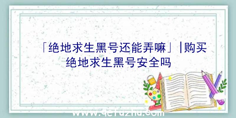 「绝地求生黑号还能弄嘛」|购买绝地求生黑号安全吗